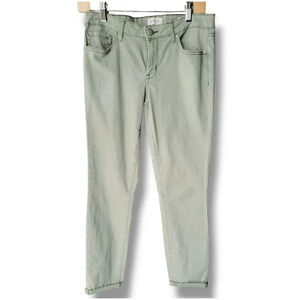 Jessica Simpson women's green rolled crop skinny jeans  - sz 6